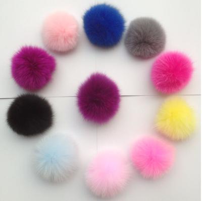 China 100% Real Fox Fur Pom Pom Fox Fur Flip Fox Fur Ball Pom Pom Fox Fur Ball for sale