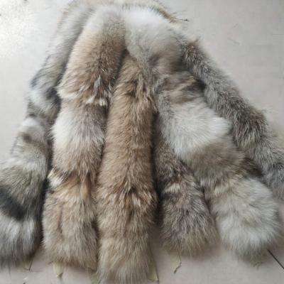 China Europe Wholesale Price Europe Customized Natural Coyote Fur Collar Trim For Sale for sale