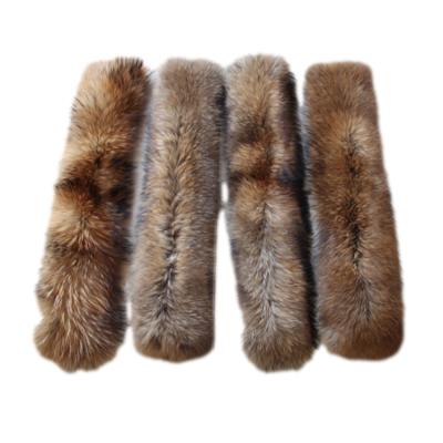 China Wholesale 100% Genuine Raccoon Fur Collar Trim For Garment for sale