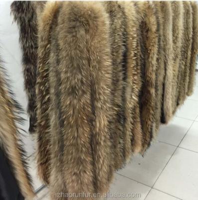 China Real Eco-friendly Raccoon Fur Tape And Raccoon Fur Trim For Garment for sale