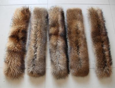 China Real Garment Garment Wholesale Price Fashion Natural Raccoon Fur Coat Collar for sale