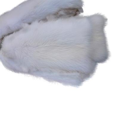 China Real Thick Glossy White Eco-friendly Raccoon Fur Skin / Dyed White Raccoon Fur Skin for sale