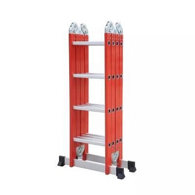 China Hoseuse ladder Donggao 15.5 ft multifunctional aluminum and steel folding ladder for sale