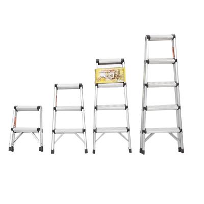 China Aluminum Folding Ladder Household Ladder Manual Fall Protection Ladder Multi Purpose Aluminum Folding Step Ladder for sale