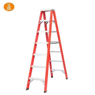 China Folding Ladders Modern Style Fiberglass Double Sided Step Ladder Household Ladder Industry Stool for sale