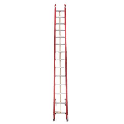 China Folding Ladders 2*14 Steps Insulated Extension D-Rung Frp Fiberglass Folding Ladder For Electrician for sale