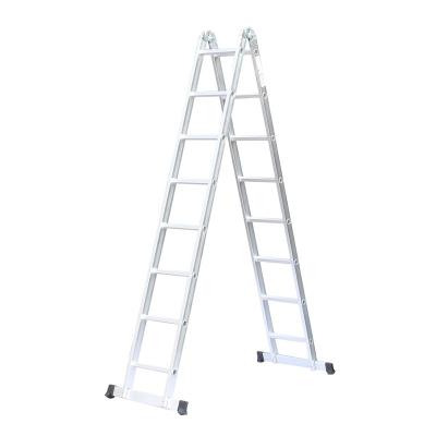 China Folding Ladders Roof Aluminum Ladders Free Standing Tree Position Extension Ladder, Attic Aluminum Folding Ladder for sale