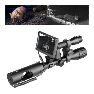 China 150-200 FIRE WOLF 5.0 Inch Display Siamese Infrared Illuminator Optical Outdoor Sports Hunting Scope Accessories Night Vision Goggles for sale