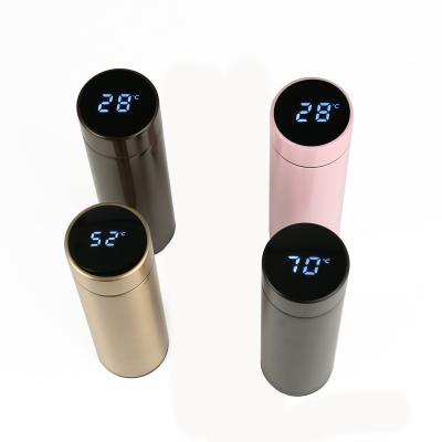 China 304 Stainless Steel LED Temperature Display PORTABLE Portable Travel Mugs Vacuum Flasks Smart Thermo Water Bottle for sale