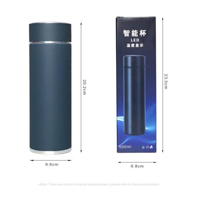 China Sustainable PP Cap Business Simplicity Thermo Luxury 316 Stainless Steel Smart Water Bottle for sale