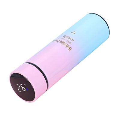 China PORTABLE Smart Infuser Sports Water Bottle With LED Temperature Display Double Wall Vacuum Thermo Insulated Smart Bottle for sale