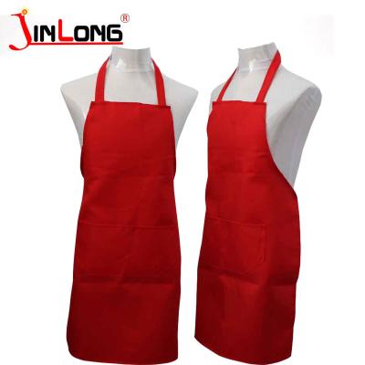 China Suitable for new style fashion design fabric apron kitchen home wholesale apron with 2 pockets for sale