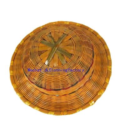 China Durable Bamboo Woven Bamboo Woven Hats Steel Safety Hard Hats Construction Sun Protection Hats for sale