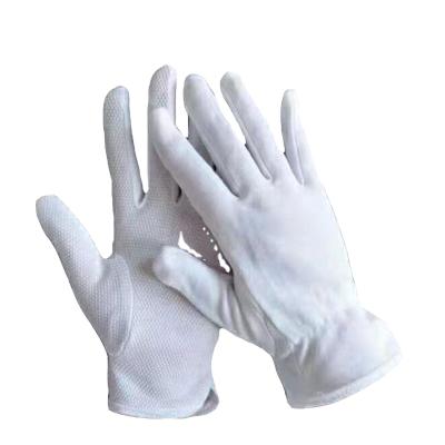 China Plain White Soft Stretch Jewelry Etiquette Jewelry Antique Cotton Gloves Driving Non-slip Cotton Gloves for sale