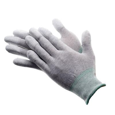 China Work Protection PU Carbon Fiber Coated Anti-Static Dust Proof Gloves Fiber Gloves Breathable And Wear Resistant Gloves for sale