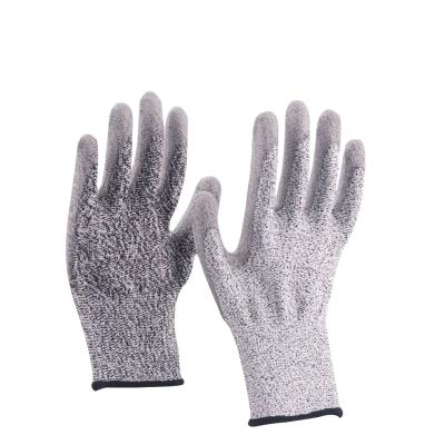 China SAFETY 13 Pin Wear-Resisting PU On Palm Safety Working Gloves Anti-Cut Working Safety Gloves for sale