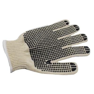 China Ten-needle anti-slip gloves double-sided pearl cotton yarn PVC plastic anti-slip gloves for sale