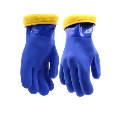 China Cheap Acid And Alkali Resistant PVC Thickened Scratch Labor Safety Work Gloves Chemical And Oil Resistance For Winter for sale