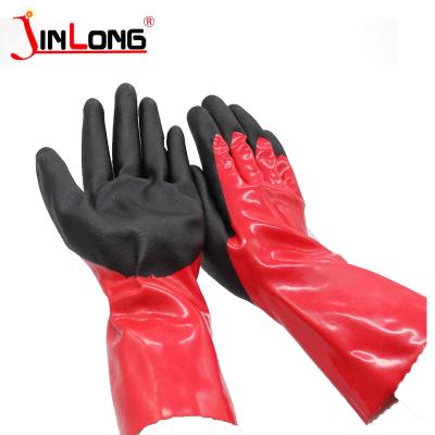 China Oil-Resistant Waterproof PVC Water Proof PVC Oil-Resistant Chemical Resistant Glove With Cotton Lined for sale