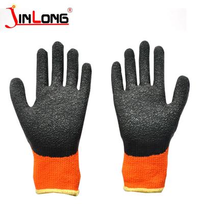 China Terry Breathable Non-Slip Wear-Resistant Thick Work Anti-Slip Insurance Work Anti-Skid Wrinkle Rubber Waterproof Gloves for sale