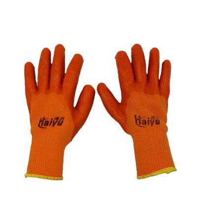 China Comfortable Nylon Thickened PVC Flat Gloves Warm Construction Work Gloves Work Gloves for sale