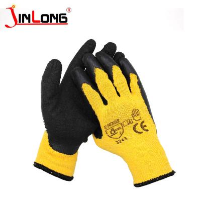 China NMSAFETY latex safety glove knitted natural latex non-slip and wear-resistant dipped cotton gloves cotton lined latex gloves for sale