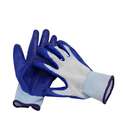 China Nylon Gloves Wear Resistant Outdoor Work Personal Care Nitrile Non-Slip Gloves for sale