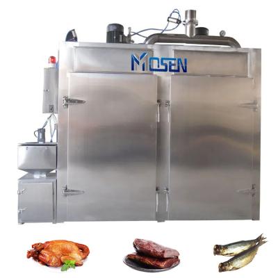 China Improved Tech Chicken Fish Smoke House Smoker Machine Large Industrial Meat Smoking for sale