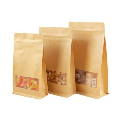 China 2022 Matte Frosted Food Kraft Paper Ziplock Bag Stand Up Self Seal Zipper Pouch Dry Bag for sale