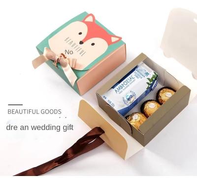 China Food Candy box wedding Disposable Biodegradable Kraft Lunch Takeout Box Paper cookies box for sale