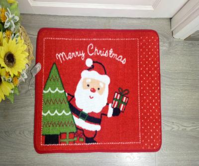 China Merry Christmas Waterproof Floor Mat Anti Slip Rubber Floor Mat Welcome Mat for sale