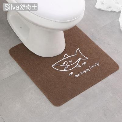 China Waterproof Printed Customized Anti Slip Covers Toilet Mat In Bath Mats for sale