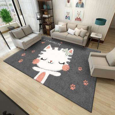 China 3D cartoon washable living room rug home foot comfort and lovely plush rug living room decorations for sale