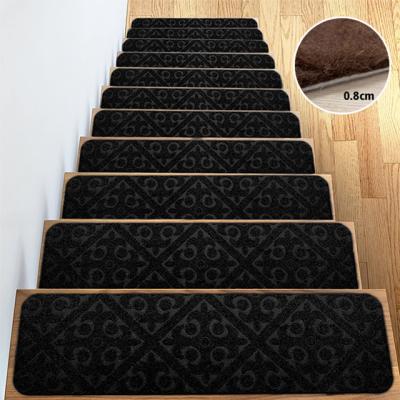 China Eco-Friendly Mats Stair Tread Washable Anti-Slip Carpet Mats Self Adhesive Embossed Embossed Indoor Decorative Mat For Home for sale