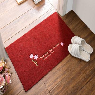 China Anti-Slip Embroidered Floor Customized Cover Door Mat For Rugs Home for sale