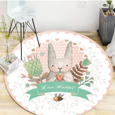 China Anti-Slip Custom Baby Mat Round Straw Floor Mat for sale