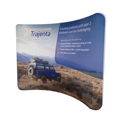 China Advertising Display 10ft Curved Tensile Fabric Portable Display for sale