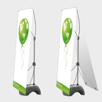 China Outdoor Aluminum Double Side Water Base Aluminum Show X Banner Stands for sale