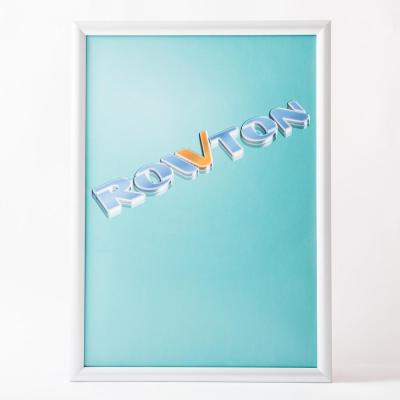 China Free Sample Aluminum Alloy Poster Frame 25mm Flash Advertising Frame for sale