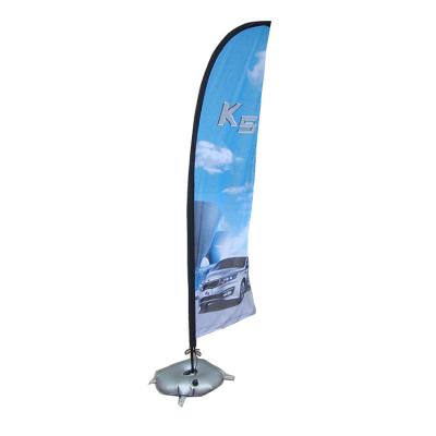 China Printing Outdoor Advertising Promotional Custom Aluminum Feather Flag for sale