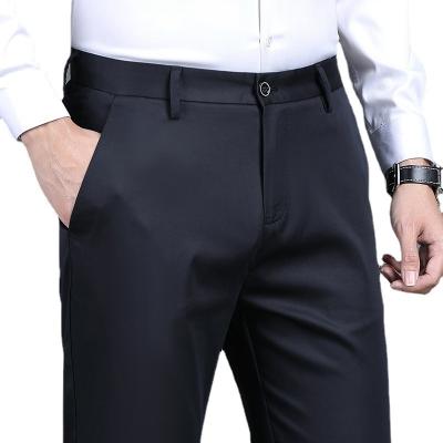 China Wholesale High Quality Men's Fashion Comfortable Anti-wrinkle Swap High Elastic Business Casual Wear Breathable Pants Design Customization for sale