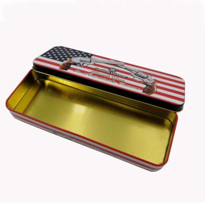 China Good Recycled Materials Price Custom Embossed Rectangular Metal Pencil Tin Box for sale