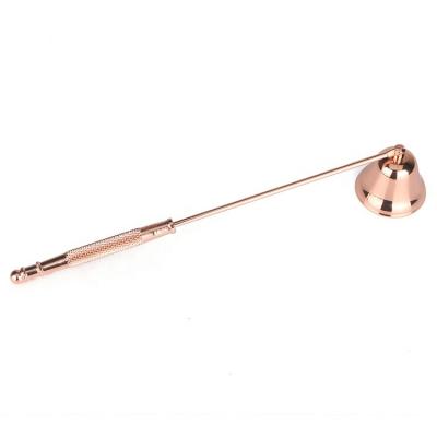 China Home Decoration Rose Gold Stainless Steel Bell Shape Candle Tools Candle Wick Sniffer for sale