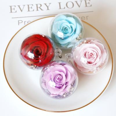 China Manufacture Top Selling Gift Box Preserved Roses Car Hang Preserved Rose Gift for sale