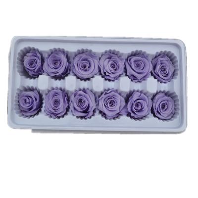 China Real romantic preserved purple color of Rose Grade A Froever Mini Preserved Rose size 3-4 cm from Kunming Yunnan for sale