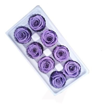 China Preserved celebration rose 4-5cm fresh and preserved natural stabilized eternal rose flower rose head for sale