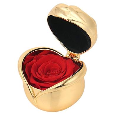 China Preserved Rose Ring Box Promotion Gift Items Ideas Preserved Rose In Ring Box for sale