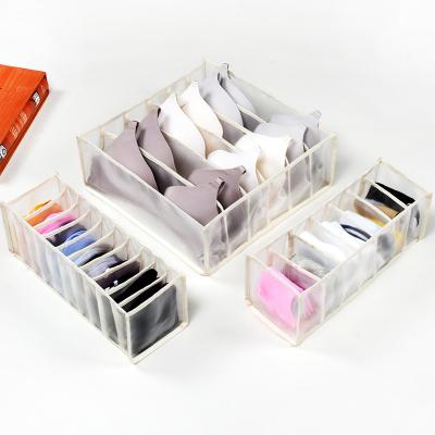 China Viable Collapsible Foldable Underwear Drawer Underwear Wardrobe Drawer Separation Storage Box Link Socks Bra Underwear for sale