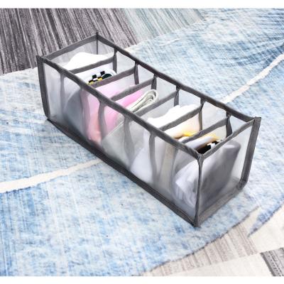 China Amazon Viable Hot Sale Foldable Underwear Wardrobe Drawer Divider Storage Box Link Socks Bra Underwear Drawer Storage Box for sale