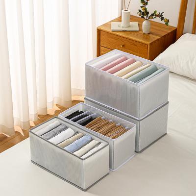 China New Style Foldable Clothes Storage Box Viable Wardrobe Hot Sale Amazon Box Drawer Jeans Organizer Storage Box for sale